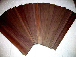 20 Thin Sanded Kiln Dried Walnut 12&quot; X 3&quot; X 1/16&quot; Lumber Wood Scroll Saw Veneer - £32.68 GBP
