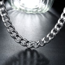  quality classic 10mm men necklace 925 silver figaro chain necklaces for male 50cm 60cm thumb200
