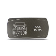 CH4x4 Gray Series Rocker for Jeep JK  Rock Lights Symbol - Horizontal -White LED - £13.22 GBP