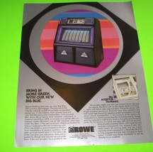 Big Blue Jukebox FLYER Original Rowe Phonograph Music Promo Art Sales Sh... - $37.53