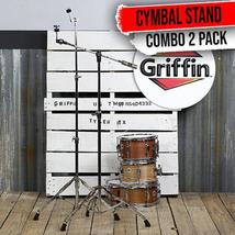 Cymbal Boom Stand &amp; Straight Cymbal Stand Combo (Pack of 2) by GRIFFIN -... - £61.16 GBP+