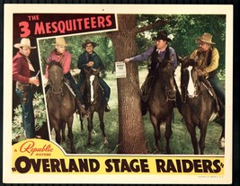 Overland Stage Raiders 11&quot;x14&quot; Lobby Card 3 Mesquiteers Western - £47.38 GBP