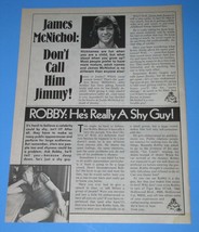 James McNichol Robby Benson Tiger Beat Star Magazine Photo Clipping Vintage 1979 - £12.05 GBP