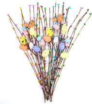 Artificial Easter Spray Vine with Pastel Easter Eggs and Berries- (26 Pcs) - $14.77