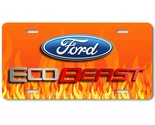 Ford EcoBEAST Inspired Art Red on Fire FLAT Aluminum Novelty License Tag... - $17.99