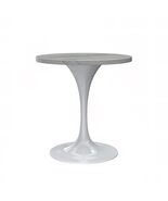 LeisureMod Verve Modern Table with a Round White Resin Tabletop Stainles... - $348.88+