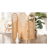 Yannick Natural Brown Rattan Room Divider - $335.67 CAD