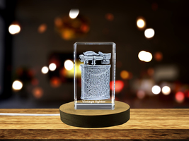 LED Base included | A Crystal Flame - Vintage Lighter Sculpted in Exquisite - £29.89 GBP+