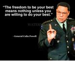 COLIN POWELL QUOTE THE FREEDOM TO BE YOUR BEST PHOTO 8X10 - $9.68