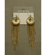 Guess Gold Drop Tassel Center Dangle Clear Gem Fashion Earrings - £6.42 GBP