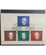 1964 German Block Of 4 Post Stamps Of Konrad Adenauer First Kanzler Plac... - $158.07 MXN