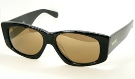 New Moschino MO818S01 Shiny Black /BROWN Lens Sunglasses Glasses 57-15-140mm - £91.32 GBP