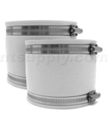 4&quot; X 4&quot; Flexible PVC Coupling for 4&quot; Fan Mounting - White - $22.27