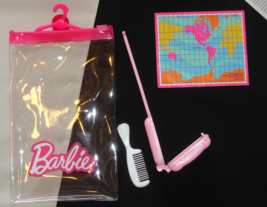 Barbie doll travel lot vintage garment bag luggage map ponytail profile hanger  - £9.57 GBP