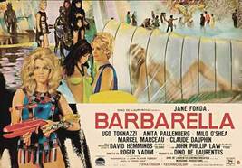 BARBARELLA MOVIE POSTER 11x17 INCHES JANE FONDA RARE IMPORT OOP  - $19.99