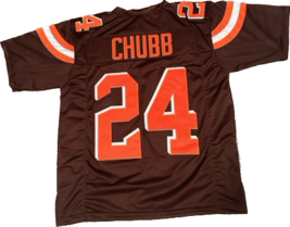 New Unsigned Custom Stitched Nick Chubb #24 Jersey - £52.26 GBP+