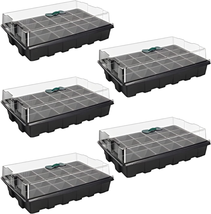 NEW 5 Pack 120-cell Seed Starter Tray kit, Plant Germination Starter Kit... - £23.41 GBP