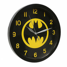 Batman Black on Yellow Symbol Wall Clock Black - $31.98