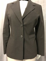 Michael Michael Kors Women&#39;s Gray Pinstriped Blazer Size 6 - £23.36 GBP