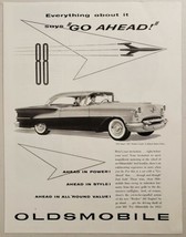 1955 Print Ad Oldsmobile Super 88 Holiday Coupe 2-Door Olds Go Ahead - £10.73 GBP