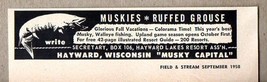 1958 Print Ad Muskies Fishing Hayward,Wisconsin Musky Capital - $10.21
