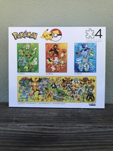 Unopened Buffalo 1400 Pieces (4 in 1 Multipack) Panoramic Puzzle &quot;Pokemon&quot; - $22.00