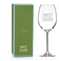 KATE SPADE Uncorked Sweet Talker Wine Glass 16 Oz Crystal Czech Republic... - $32.99
