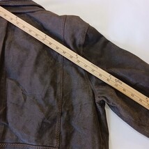 Roundtree & Yorke RN#58909 Men's Brown Full Zip Genuine Leather Jacket Size M image 11