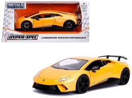 Lamborghini Huracan Perfomante Metallic Yellow 1/24 Diecast Model Car by Jada - $40.49