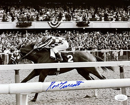 Ron Turcotte Unterzeichnet 8x10 1973 Belmont Pfähle Pferderennen Foto JSA ITP - £53.69 GBP