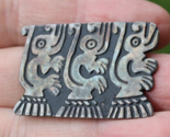 sterling silver AZTEC Mexico brooch pin vintage figural 925 Taxco ESTATE... - $59.99