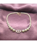 Chunky White Pearl Choker Necklace - £8.88 GBP