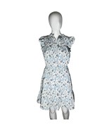 Universal Thread Blue Floral Ruffle Dress | Cotton Linen Blend | Size M - €15,30 EUR Universal Thread Blue Floral Ruffle Dress | Cotton Linen Blend | Size M - €15,30 EUR