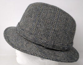 Vintage STETSON Equalizer Fedora Wool Gray Tweed Men&#39;s Size Medium 7 or 7 1/8 - £27.60 GBP