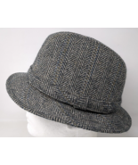 Vintage STETSON Equalizer Fedora Wool Gray Tweed Men&#39;s Size Medium 7 or ... - £27.25 GBP