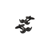 Moustache Trendy Fun Men Black Cufflinks, Suitable to all situation - £15.17 GBP