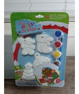 Very Merry Christmas 4 Plaster Christmas Ornaments Kit For Kids. One is ... - $273.91 MXN