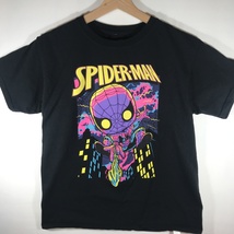 Pop! Tees Marvel Shirt Unisex Kids X-Large Black Spider-Man Short Sleeve - £5.55 GBP