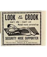 Warner Bros Security Hose Support 1894 Advertisement Victorian Fashion A... - $28.01 CAD