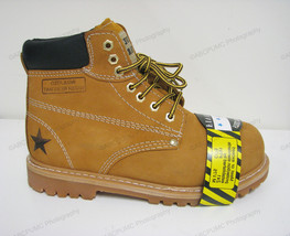 Brand New Mens Steel Toe Work Boots Tan Nubuck Leather Ankle Slip /Oil R... - $43.23 CAD+