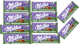 Milka broken hazel nut chocolate bar 10 pieces  - £38.87 GBP