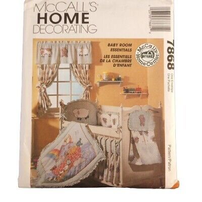 McCall's Home Decorating 7868 Pattern Baby Room Essentials Nursery Quilt UC - $4.77