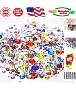 Glass Flatback Rhinestones - 3456pcs Mixed Color Charms for Nail Art - $280.49 MXN