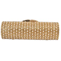  Cylindrical Crystal Purse  Clutch Bags Prom purse Silver sparkly diamante banqu - £102.49 GBP