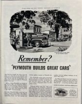 Plymouth 1943 Magazine Print Ad WWII Era Chrysler Small Town America - £11.55 GBP