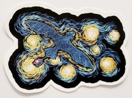Starry Night Parody with Dragon Super Cute Sticker Decal Tail Fin Embellishment - £1.83 GBP