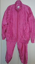 BOCOO LADIES VTG 2-PC LINED CRINKLE QUILTED TOP JOGGING SUIT-L-BARELY WO... - $28.00