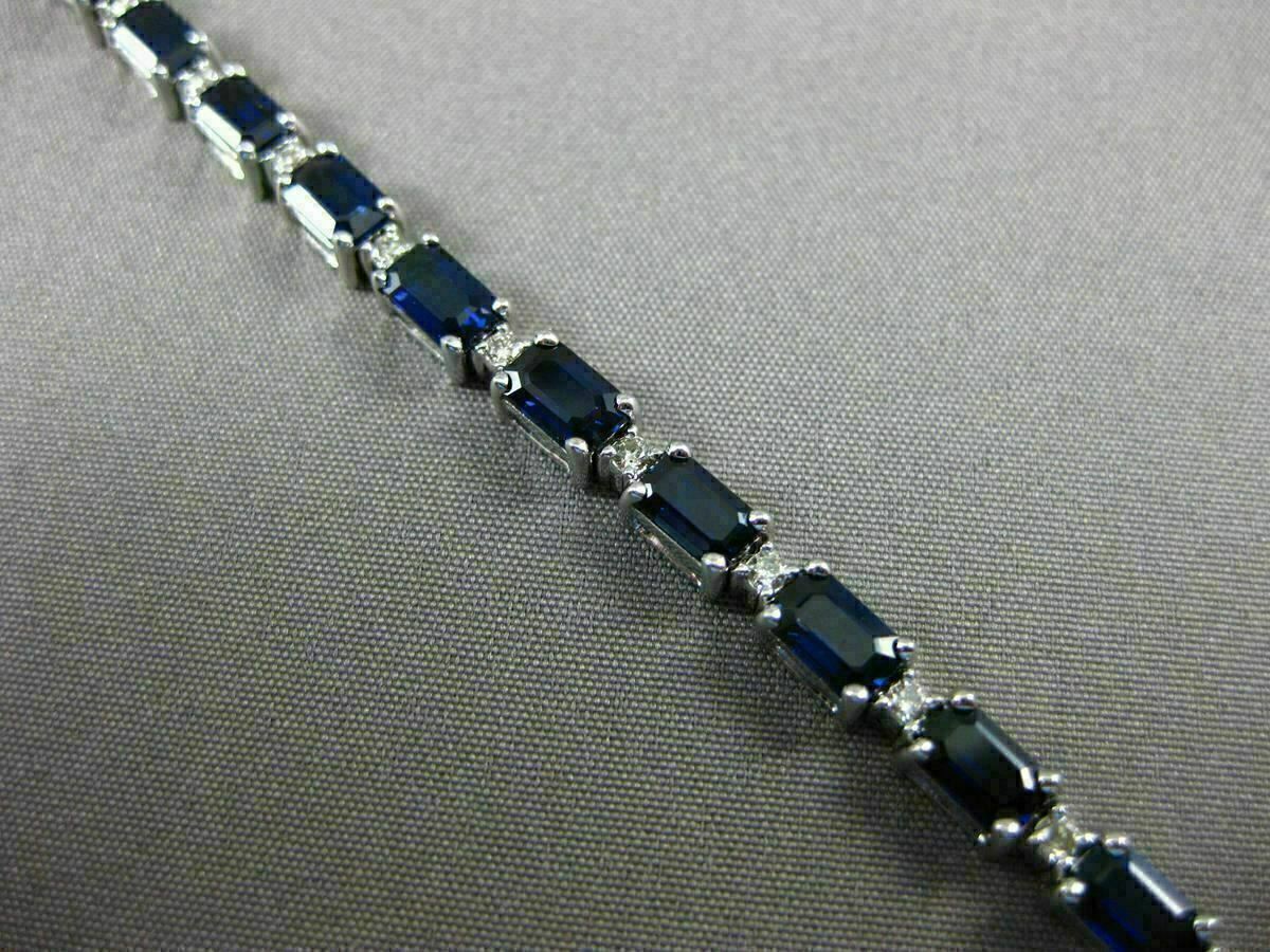 Pulsera de tenis con zafiro CZ de corte esmeralda de 10 quilates, chapado... Item image 2