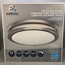 Energetic 14-inch Double Ring LED Flush Mount Ceiling Light, 24w Dimmable  NEW - $30.00