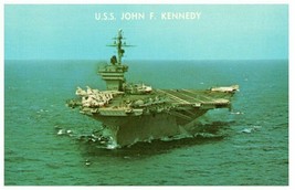 USS John F Kennedy Military WarShip Postcard - £7.72 GBP